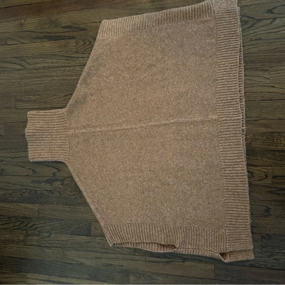 Worn Once J. Crew XS/S Relaxed Turtleneck poncho in camel color